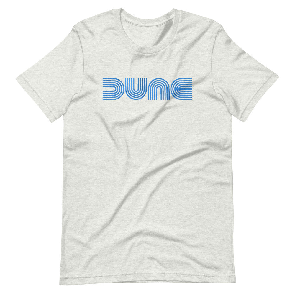 Dune Unisex TShirt with Blue Stitch Embroidery - Ash Color - https://ascensionemporium.net